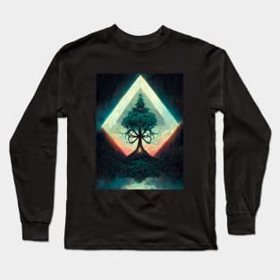 Occult Geometrical Magic Halloween Tree Long Sleeve T-Shirt